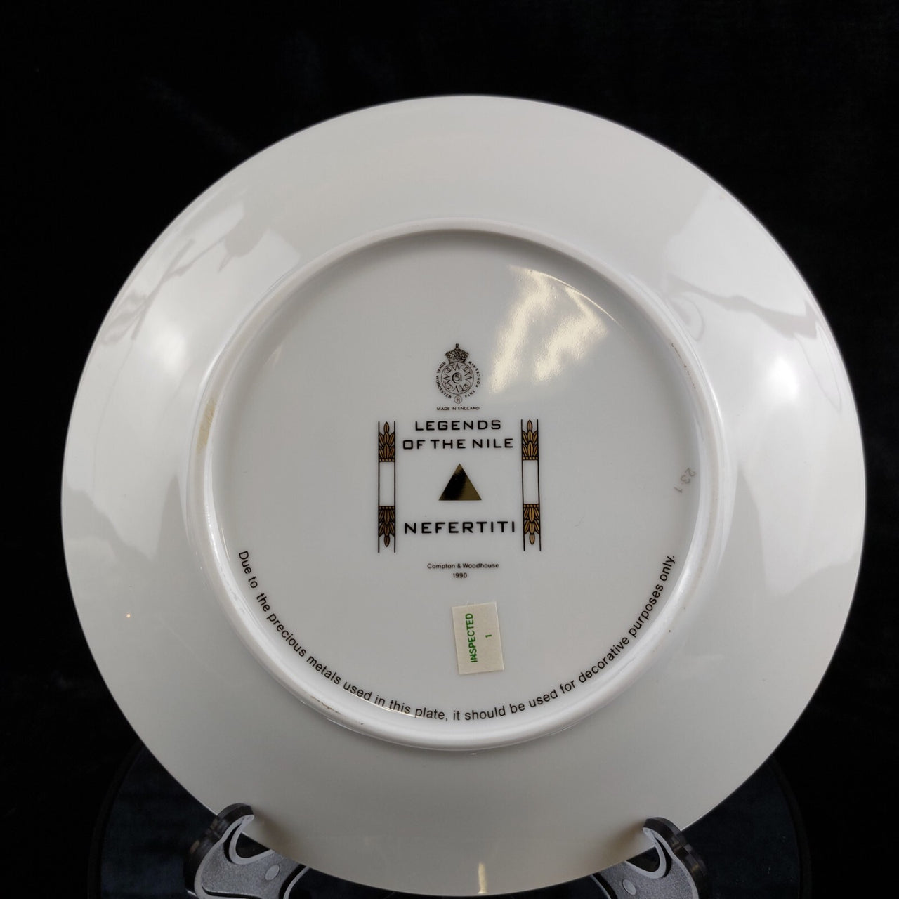 Boxed Royal Worcester Nefertiti - 1990 Plate Collector Plate Porcelain. 7.5"3