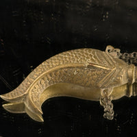 Thumbnail for Antique Brass Fish Snuff Box Perfume Bottle with Chain Handcrafted China   2