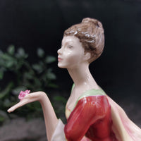 Thumbnail for Doulton Royal Porcelain victorian lady Figurine Flower of Love signed 10