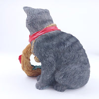 Thumbnail for Tom Rubel Silver Deer Christmas Cat Figurine -Festive Collectible Holiday Decor10