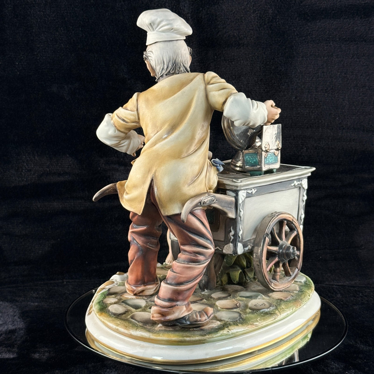 Rare Capodimonte Crown N Italian Figurine M. Lory Ice Cream Large Seller 12"5