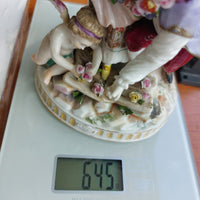 Thumbnail for Antique Dresden Style Porcelain Figurine The Broken Bridge Michel Victor Acier21