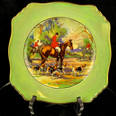 Royal Winton Grimwades English Hunting Scene Plate & Palekh 1988 Ruslan1