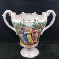 Thumbnail for Capodimonte Style Vase with Classical Figures decor roman antique greek Figurine14