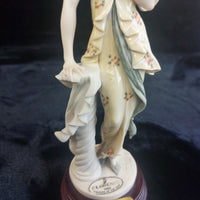 Thumbnail for Rare Giuseppe Armani lady Figurine 1993 Florence Lady Hat Rose Signed 9.5