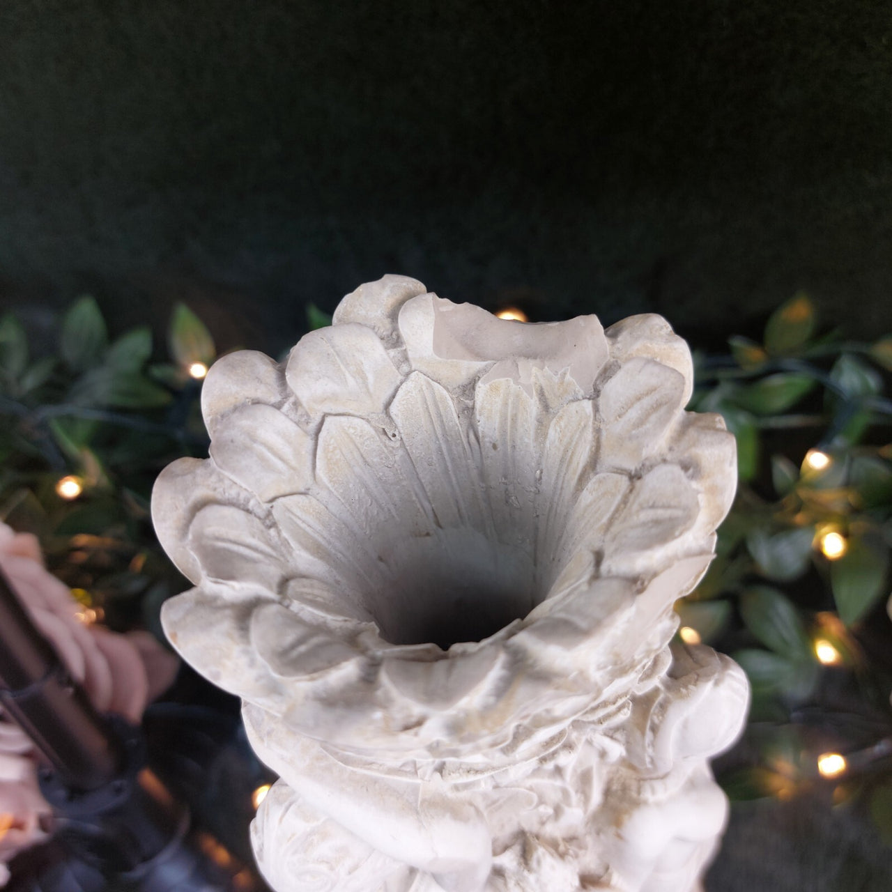 Vintage Hindu Temple Dancer Sculpture Vase – Ornate Goddess Figurine, Damaged1