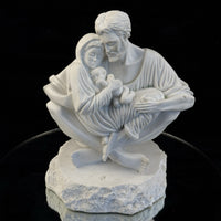 Thumbnail for Holy Family Statue Sculpture - Signed/Marked  - White Alabaster/Resin Compos 19912