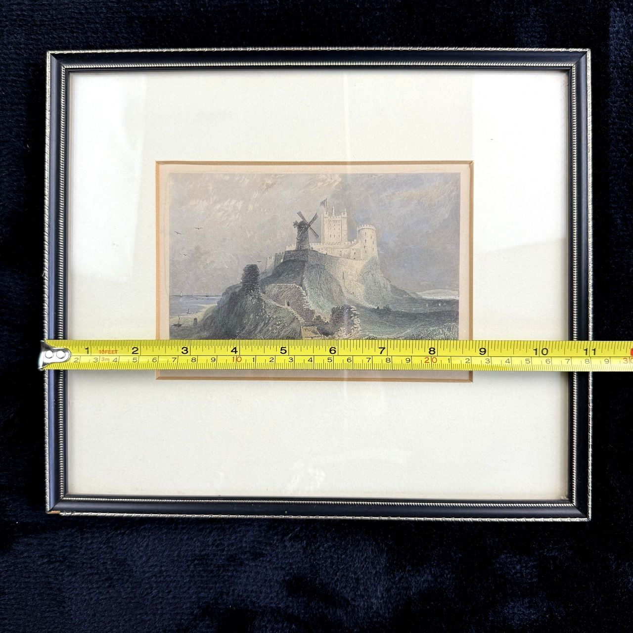 Pair Antique c.1830s Thomas Allom Engravings pr Bamborough & Holy Island Castle.8