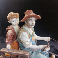 Thumbnail for Large signed Juliana Collection 2000 Horse Carriage Figurine size see Handmade18