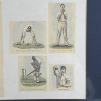 Thumbnail for Lucien Davis Cricket Art Print Framed 19thC Illustrations Sport Scene Technique 4