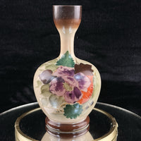 Thumbnail for Milk Bohemian Glass Vase Floral Enamel 8” Antique Art Nouveau Style decor China1