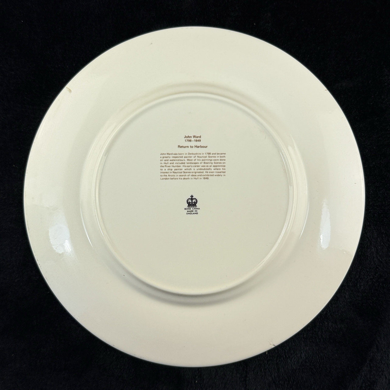 John Ward China Bone Plates Set of 2 Whalers & Return to Harbour Nautical Ship10