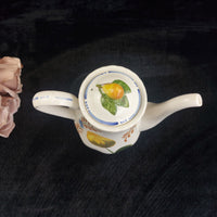 Thumbnail for Simpsons Belle Fiore Coffee Pot 8 in Handpainted Ironstone Damage Worn Tea Pot.10