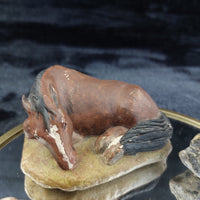 Thumbnail for M Leadbetter Cornwall Figurines 1978â80 Set of 4 Owl Hedgehog Rabbit Horse rar5
