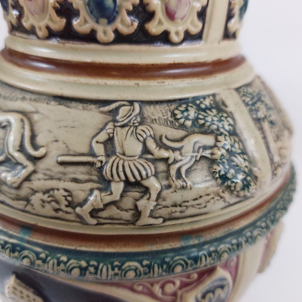 Stoneware pitcher Jug 8.25" Detailed Historical Imagery Unique Collectible decor7