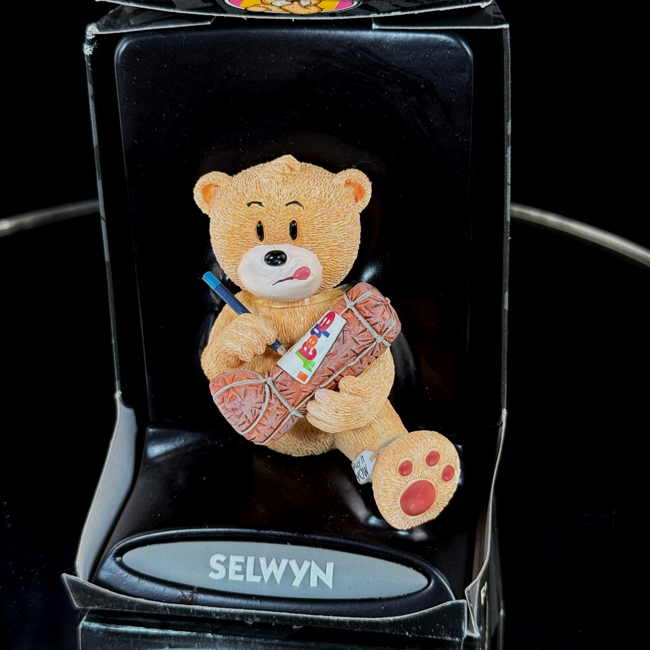 Bad Taste Bears Selwyn Figurine 2005 Funny Gift Box Damaged Drawing Cartoon0
