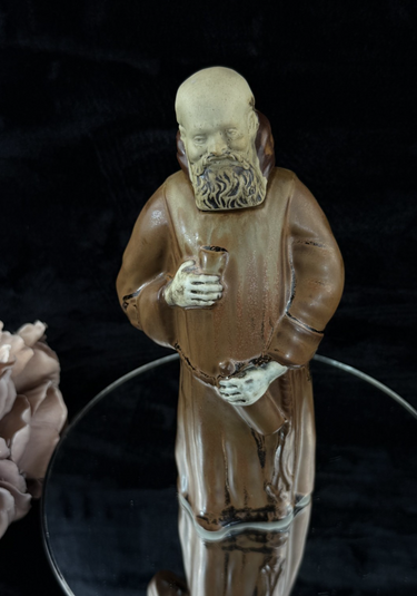 Monk Vintage Friar Decanter liquer Bottle Mid-Century Ceramic Figure 11.5
