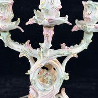 Thumbnail for Antique Dresden Meissen Style Sitzendorf Porcelain Candelabra 19th Century Decor18