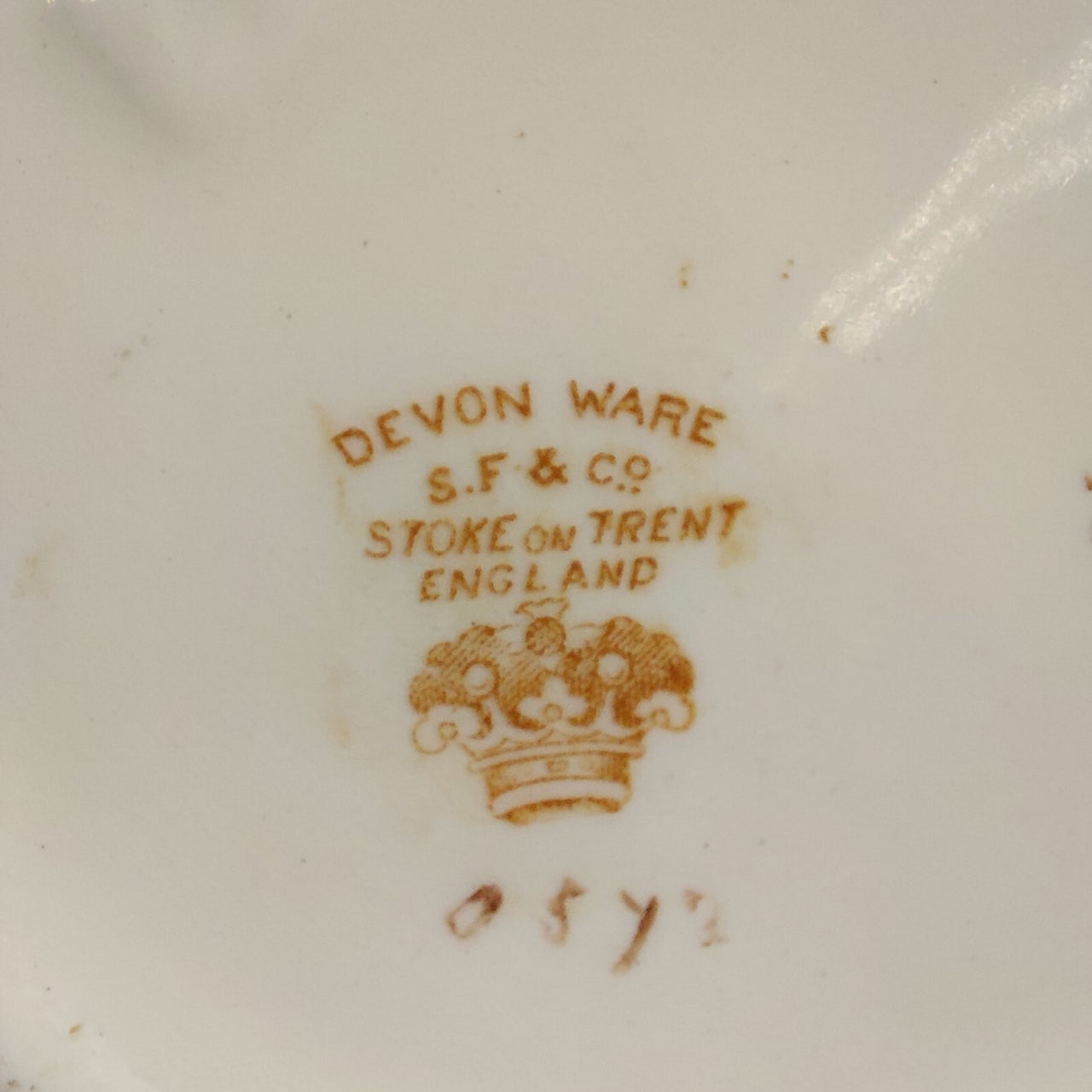 Antique Crown Devon Ware Jar cookie 1912-1930s    S.F. & Co. Stoke-on-Trent  9
