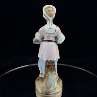 Thumbnail for Antique German Porcelain Figurine Lady Serving Tray Victorian Style Decor Figure7