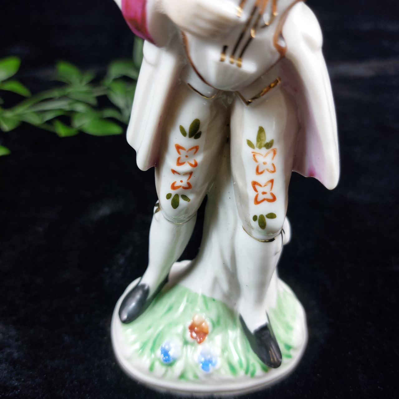 Rare 7" Porcelain Figurine – Japanese -Colonial Man with Violin White White Type2