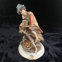 Thumbnail for Capodimonte Style Boy &dog Figurine with Dog & Fruit Basket 11