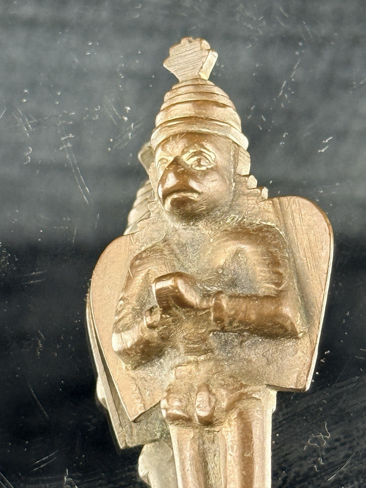 Antique Indian Bronze 2-Faced Deity Figurine Tribal Ritual Statue 5.5” Rare7
