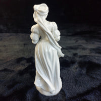 Thumbnail for Antique Porcelain Figurines Pair Woman Man Medieval Style 6in Glazed damaged3