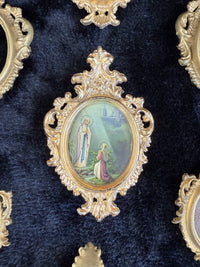 Thumbnail for Victorian-Style Miniature Gold Color Plastic Frames Set of 7 Frame Set deco wall4