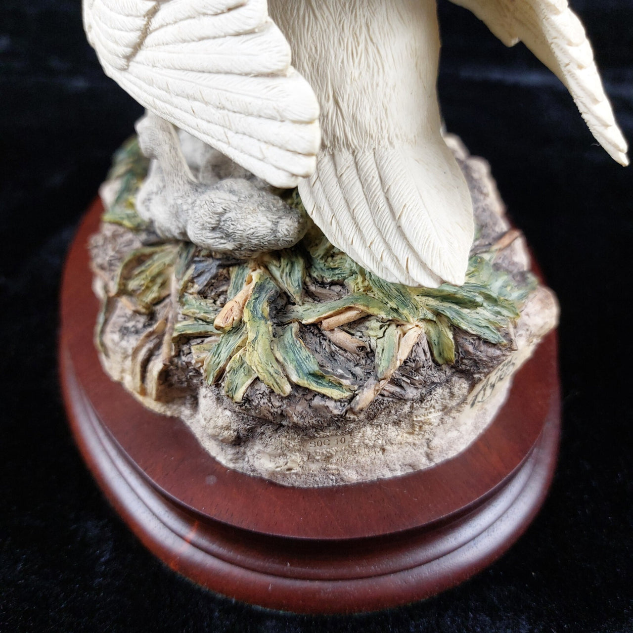 Border Arts Fine First One In Swan & Cygnets Figurine 1997 Handmade Scotland dec14