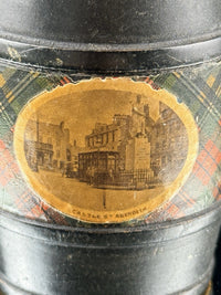 Thumbnail for Antique Mauchline Ware Barrel Bank – Castle St Aberdeen, Scottish Tartan c1890s3