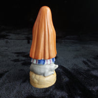 Thumbnail for Staffordshire Figurine Girl Painted White Cloak Orange Back 6