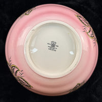 Thumbnail for Maling Coleus Pink Footed Bowl 20cm Vintage Leaf Pattern England 1950s gift13