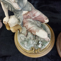 Thumbnail for Giuseppe Figurine Armani Couple repaired Flower & Arm Rustic 30cm Resin Italian.9