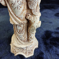 Thumbnail for Asian Woman with Fan and Birds Resin Figurine Ivory Colour Approx 10in Worn11