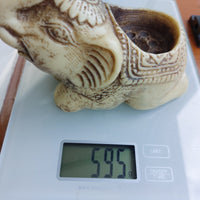 Thumbnail for Handcarved Elephant Candle Holder Ceramic/ 14cm Pottery Collectable Germany11