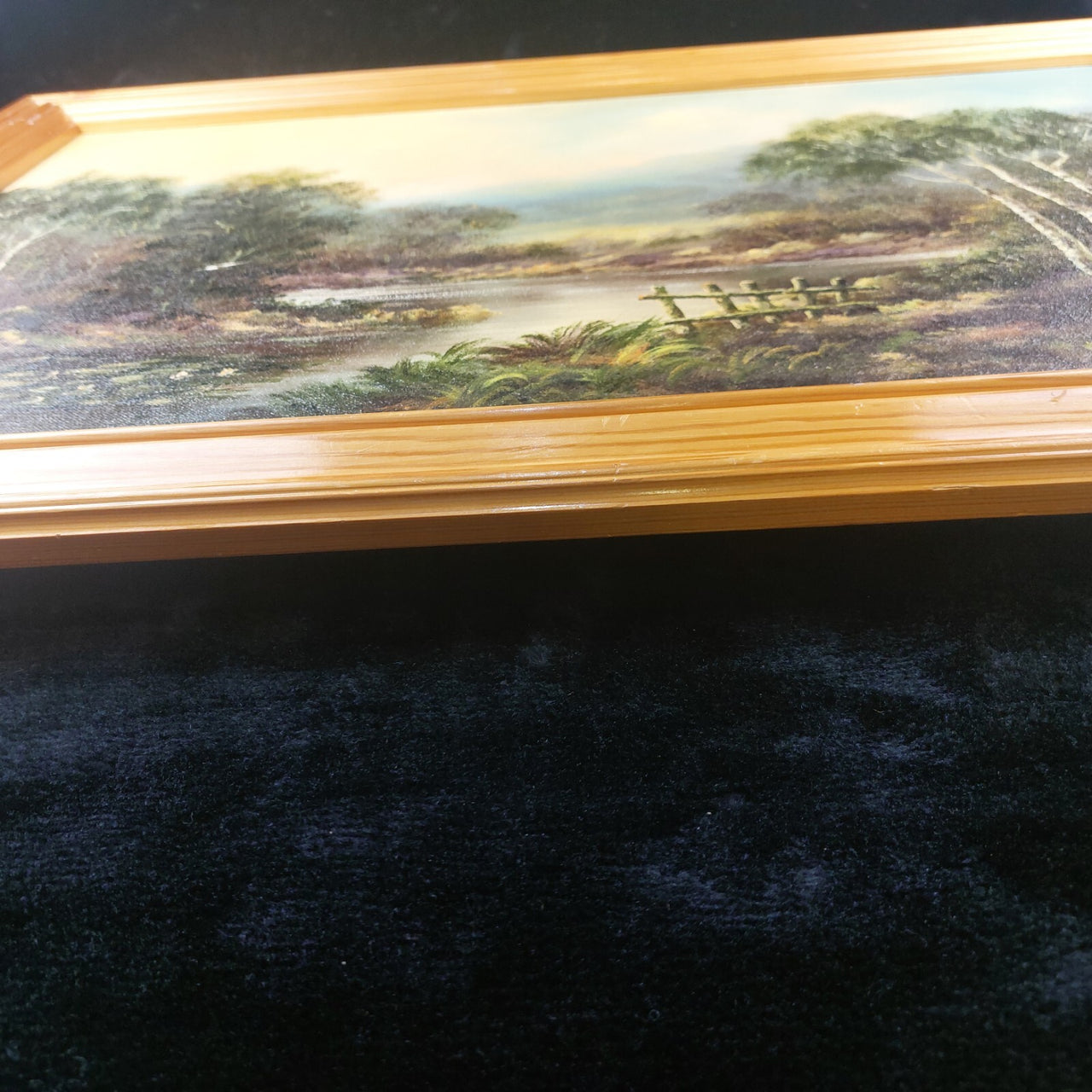 Original Oil on Canvas River Painting – Signed by E. Walker, Landscape See Pics19