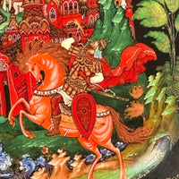 Thumbnail for Royal Grimwades Winton English Hunting Scene Plate & Palekh 1988 Ruslan decor9