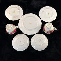 Thumbnail for Pink Royal Albert Old English Rose Trio x2 & Serving Plate Bone China England8