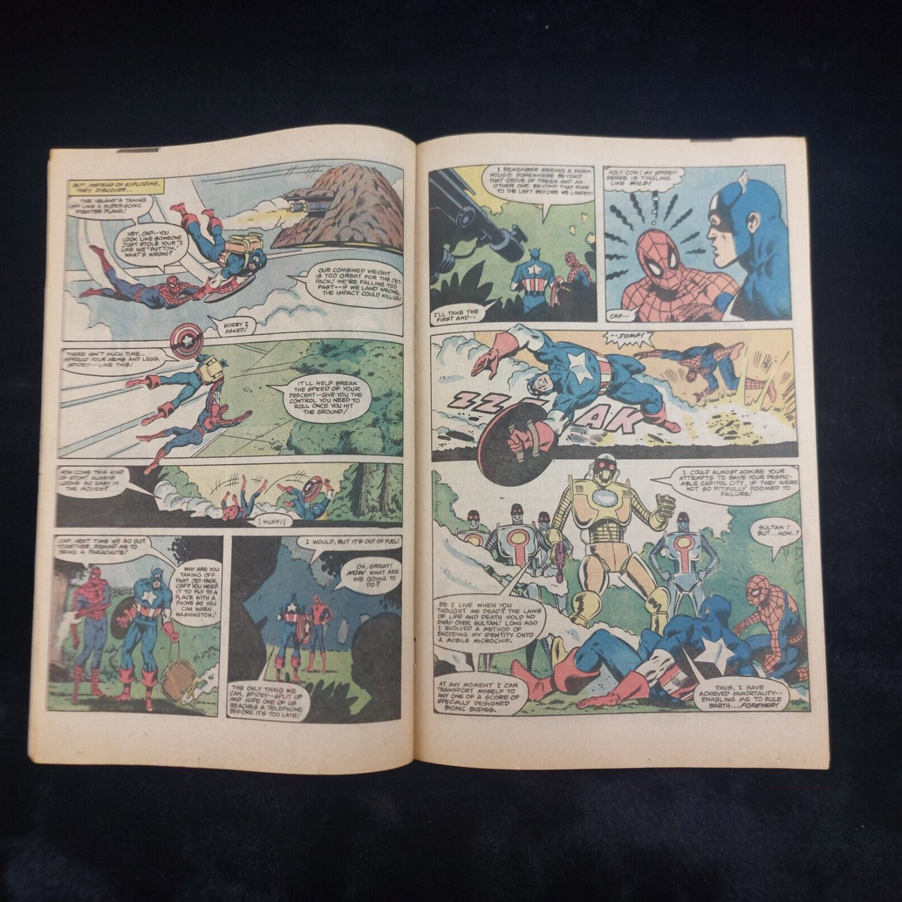 266 Marvel Captain Comics America Spider-Man Crossover (February 1982) Vintage3