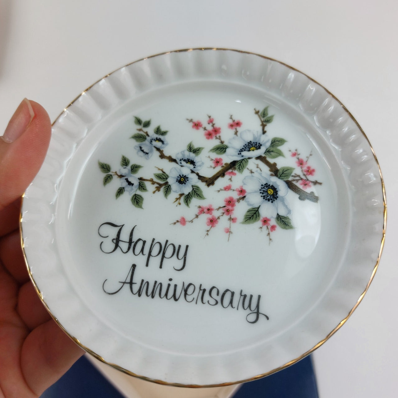 Swiss Coasters Handkerchiefs porcelain anniversary Set gift AJL Stoke-onTrent9
