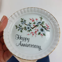 Thumbnail for Swiss Coasters Handkerchiefs porcelain anniversary Set gift AJL Stoke-onTrent9