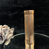 Thumbnail for antique copper vase Arts and Crafts Period with Motifs Floral heavy Collectable11