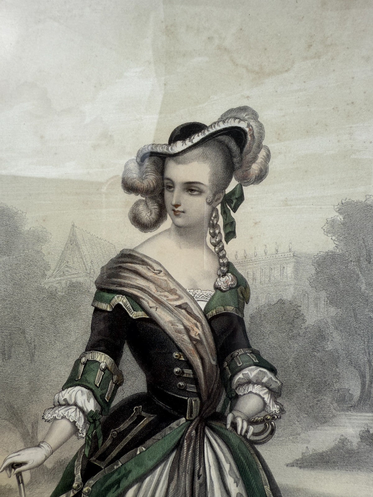 A Touch of French Elegance: Antique Rare "Clorinde" Print by Numa Paper Medium.1