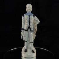 Thumbnail for Antique Porcelain Colonial Figurine White Blue Gold Trim 11