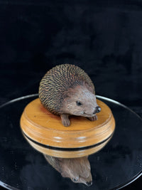 Thumbnail for Hand‑Painted Hedgehog on Wooden Plinth – Wildlife Figure / Ornament Resin? Gift3