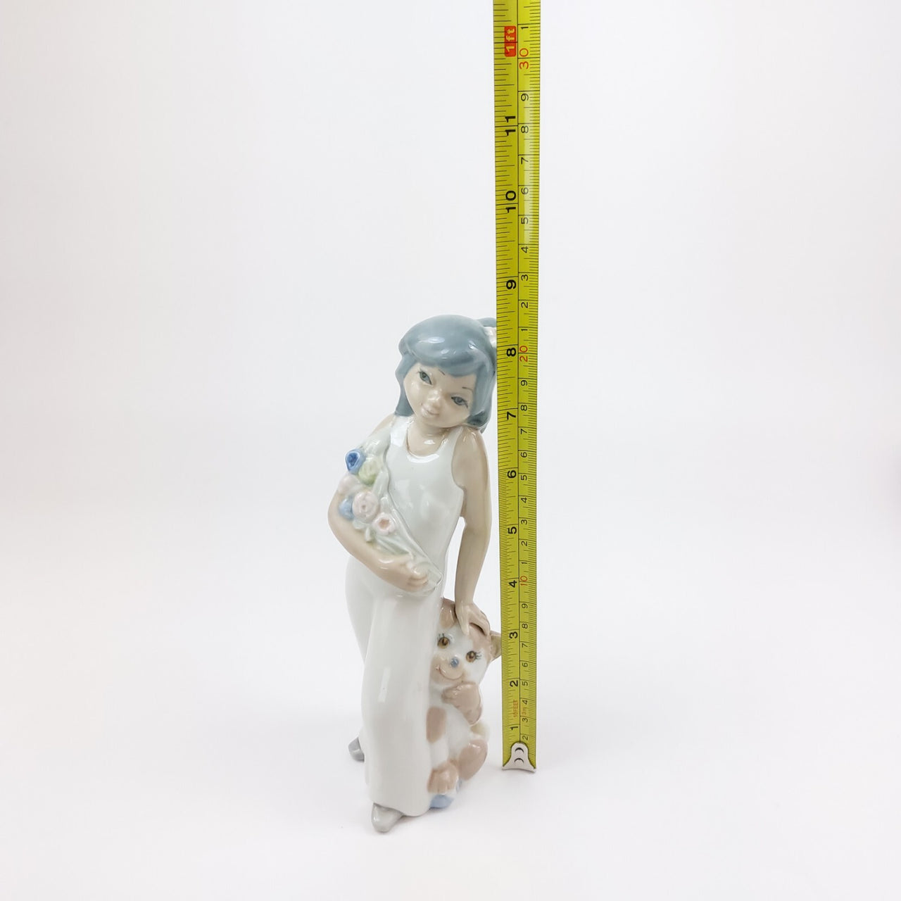 Casades & Girl Dog Porcelain Figurine Spanish Handcrafted Floral Art 8.5" Spain.6