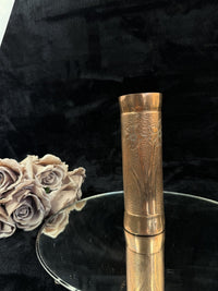 Thumbnail for antique copper vase Arts and Crafts Period with Motifs Floral heavy Collectable5