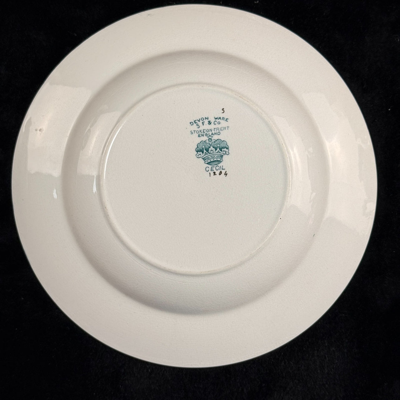 Large Lot of 6 Antique/Vintage Devon Ware (S. F. & Co.) CECIL 1204 Dish & Plates19