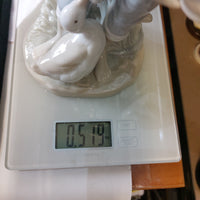 Thumbnail for Rare Porcelain Boy Figurine with Geese, 9.25